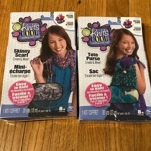 4 Knits Cool Knitting Made Easy Knit Cool Skinny Scarf and Tote Purse